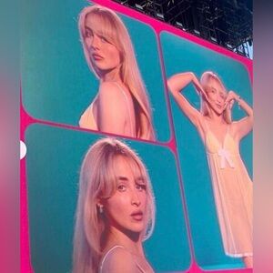 SEEN ON Sabrina Carpenter alt sheer night gown bow blue y2k Victoria’s Secret